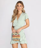 Major Flirt Ruffle Hem Mini Dress