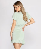Major Flirt Ruffle Hem Mini Dress