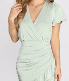 Major Flirt Ruffle Hem Mini Dress