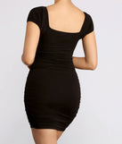 Easy Does It Puff Sleeve Ruched Mini Dress