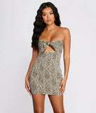 Purrfectly Fierce Smocked Mini Dress
