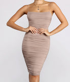 Friday Night Ruched Midi Dress