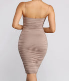 Friday Night Ruched Midi Dress