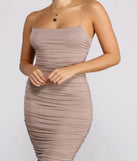 Friday Night Ruched Midi Dress
