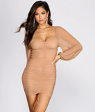 Center Of Attention Ruched Mini Dress
