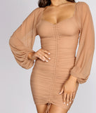Center Of Attention Ruched Mini Dress