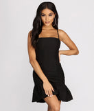 Got A Flair For It Ruffle Hem Mini Dress