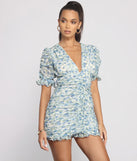 Floral Persuasion Ruched Mini Dress