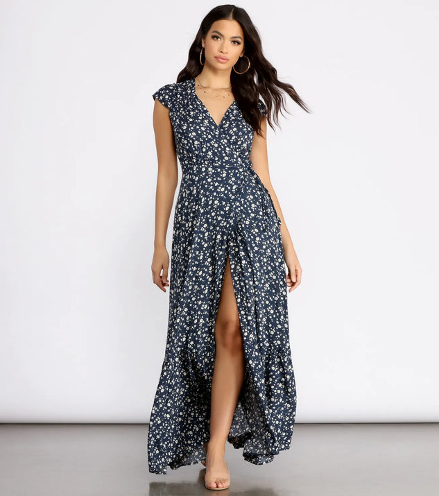 Flaunt Those Florals Waist Tie Dress