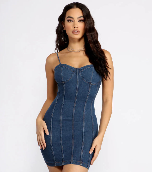Babe In Denim Mini Dress