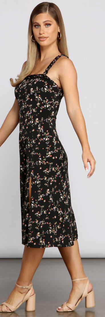 Floral Babe Sleeveless Midi Dress
