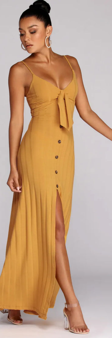 Button Down Beauty Maxi Dress