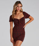 Rose Darling Sweetheart Neck Mini Dress