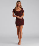Rose Darling Sweetheart Neck Mini Dress