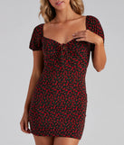 Rose Darling Sweetheart Neck Mini Dress