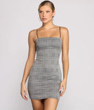 Perfect Look Plaid Knit Mini Dress