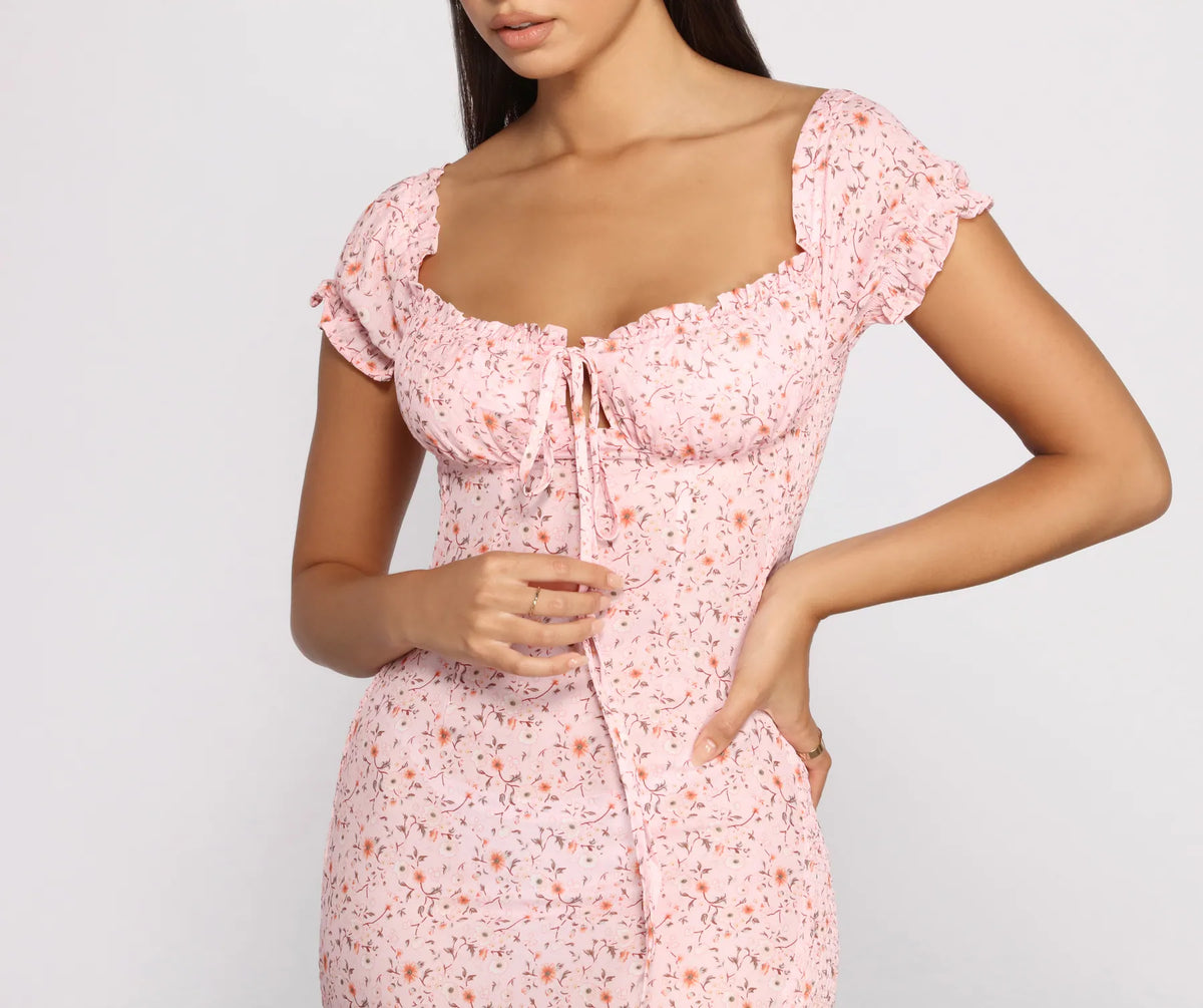 Sweet Florals Smocked Mini Dress & Windsor