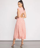 Open Back High Slit Floral Dress
