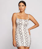Viper Vixen Snake Print Mini Dress