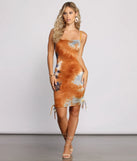 Retro Feels Ruched Tie Dye Mini Dress
