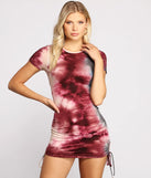 Such A Dream Tie Dye Ruched Mini Dress