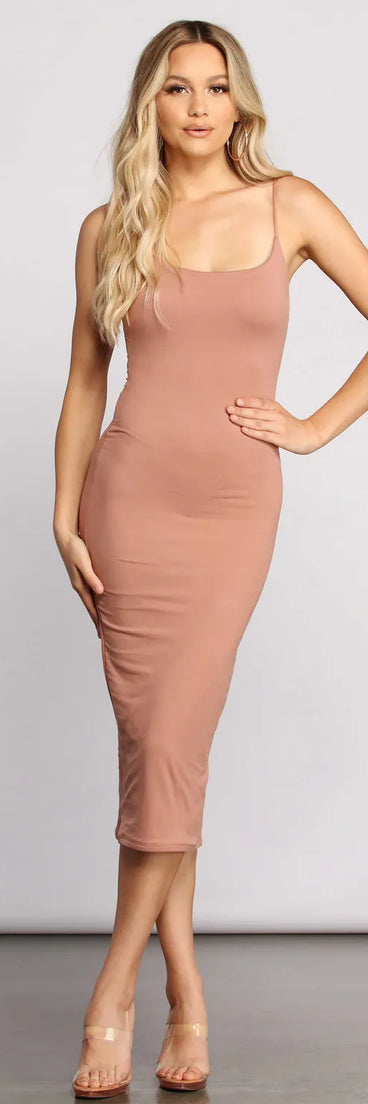 In Knit To Win It Midi Dress