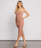 In Knit To Win It Midi Dress