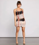 Live It Up Tie Dye Knit Mini Dress