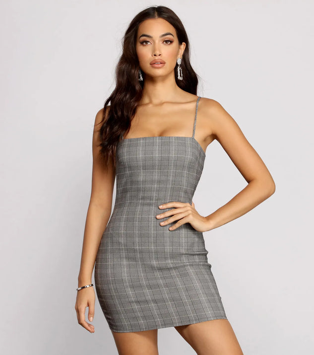 Pretty In Plaid Woven Mini Dress