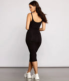 Slay Every Day Basic Scoop Neck Midi Dress