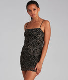 Feline Fashionista Leopard Mesh Mini Dress