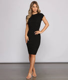 Feeling Knit Crew Neck Midi Dress