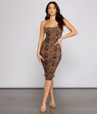 Sassy Snake Print Ruched Mini Dress