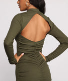 Own Knit Ruched Mini Dress