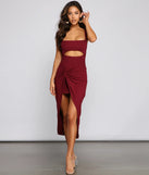 Keeping Knit Chic Cutout Midi Dress