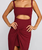 Keeping Knit Chic Cutout Midi Dress