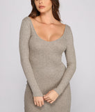 Keeping Knit Cute and Casual Ribbed Midi Dress