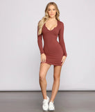 So Basic Ribbed Knit Mini Dress