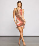 Drawn To Tie Dye Ruched Mini Dress