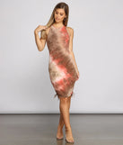 Drawn To Tie Dye Ruched Mini Dress