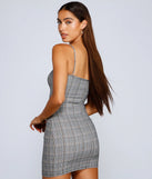 So Chic Plaid Mini Dress