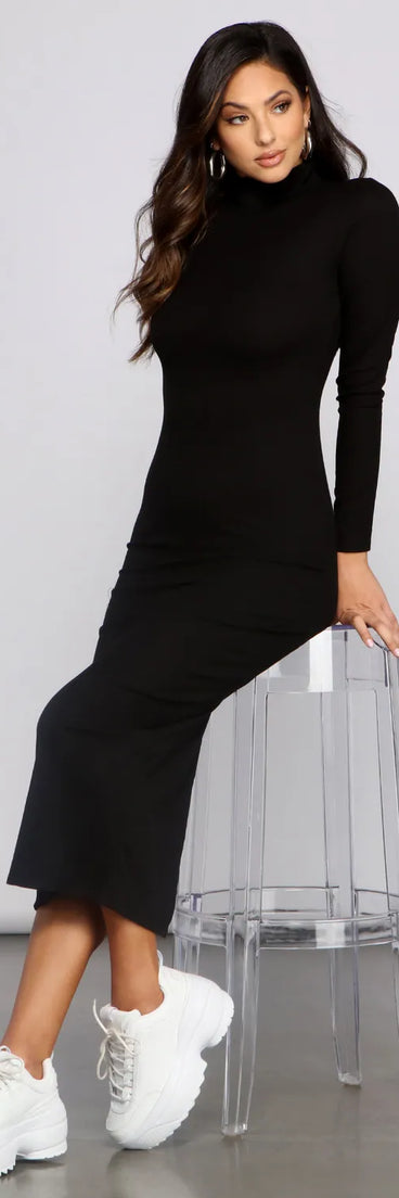 Basic Mood Ribbed Knit Maxi Dress