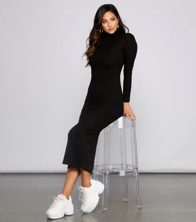 Basic Mood Ribbed Knit Maxi Dress