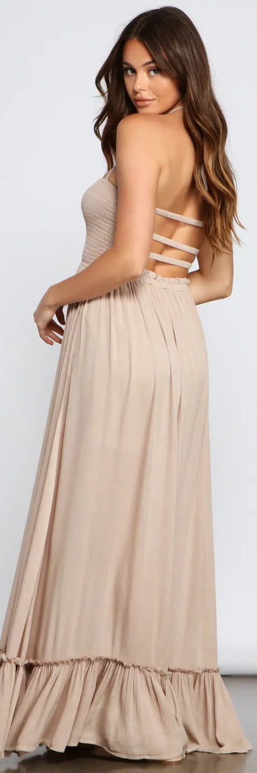 Go With The Flow Smocked Maxi Dress