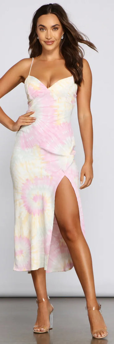Totally Fab Tie Dye Midi Dress