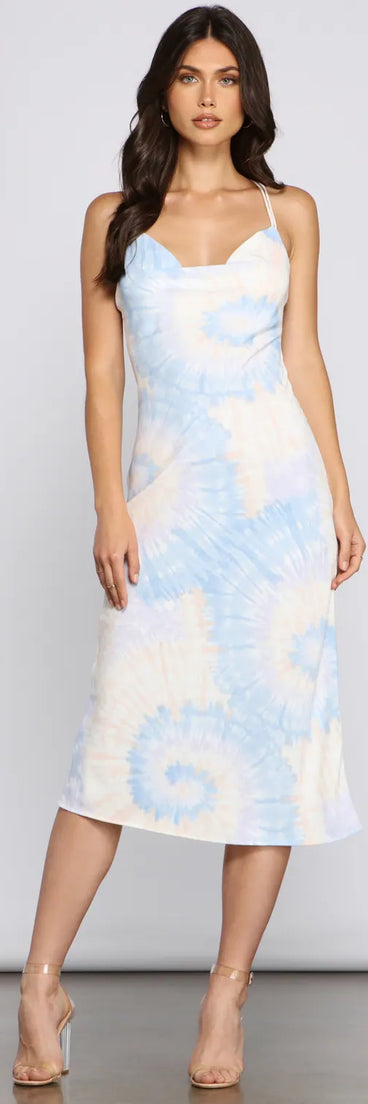 Splash Of Style Tie Dye Midi Dress