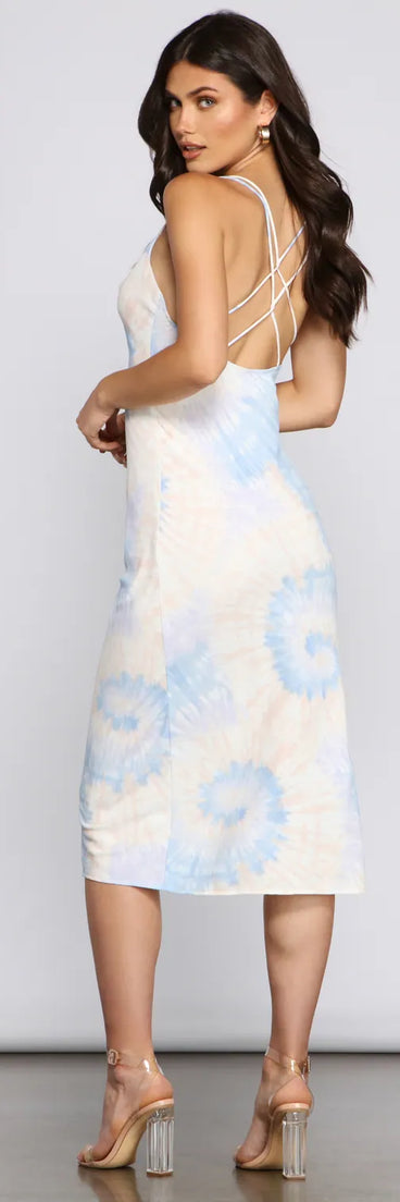 Splash Of Style Tie Dye Midi Dress