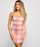 Pep It Up Plaid Mini Dress
