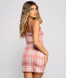 Pep It Up Plaid Mini Dress