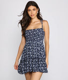 Floral Charm Sleeveless Mini Dress